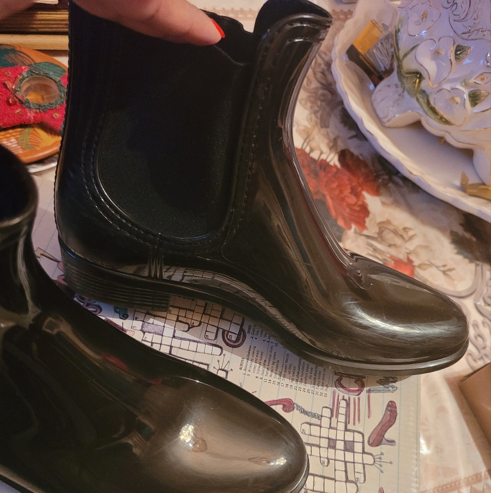 Black patent leather Jeffrey Campbell raincoats Sz 40 - Picture 7 of 7
